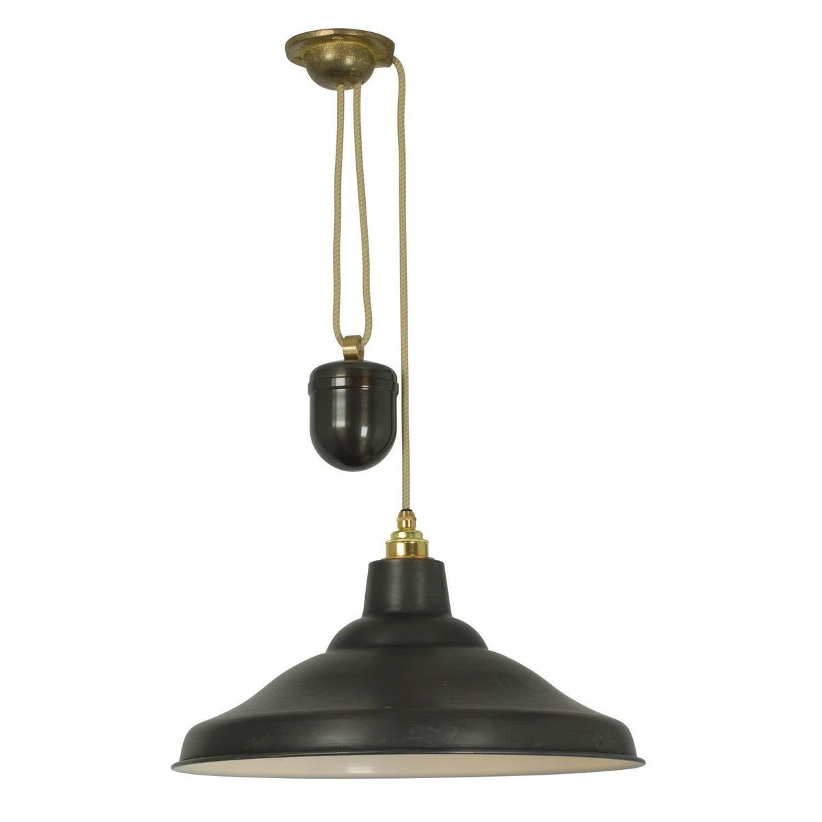 Original BTC, Rise & Fall School Light, Polished Copper, Pendant,