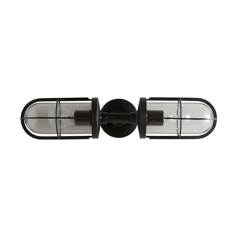 Original BTC, Weatherproof Ship's Double Well Glass Wall Light, Exterior,