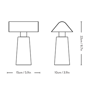 &Tradition, Caret Portable Table Lamp MF1, Table / Task,