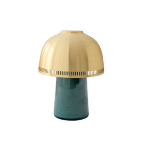 &Tradition, Raku Portable Lamp SH8, Blue Green and Brass, Table / Task, Sebastian Herkner,