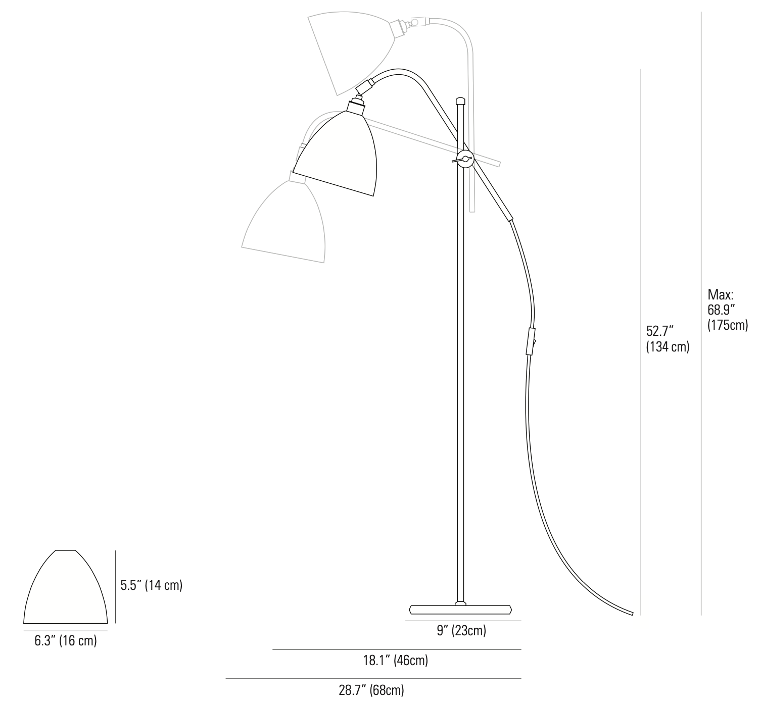 Original BTC, Task Floor Lamp, Floor,