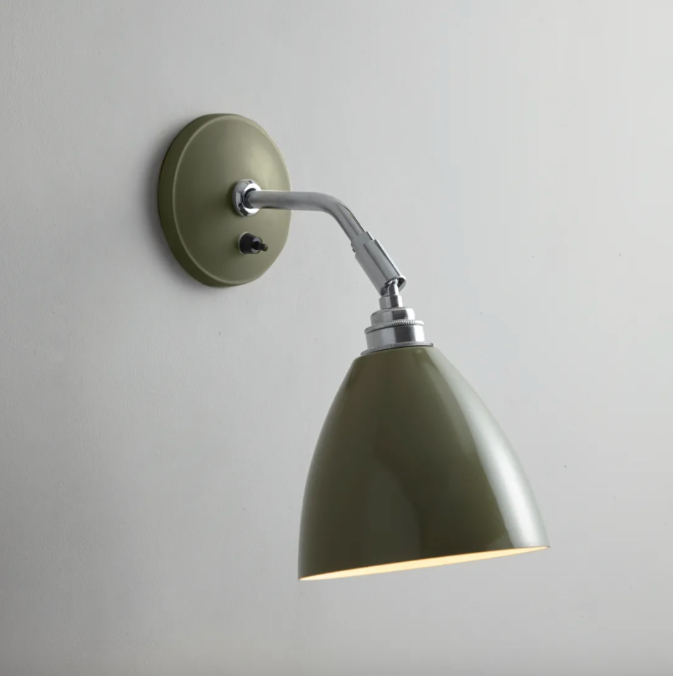 Original BTC, Task Short Wall Light, Olive Green, Wall / Sconce,