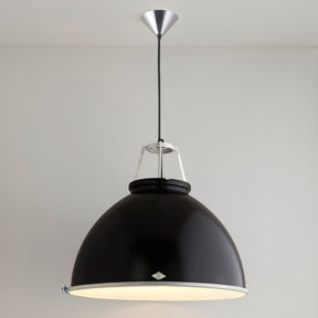 Original BTC, Titan Size 5 Pendant, Black with Etched Glass Diffusor, Pendant,