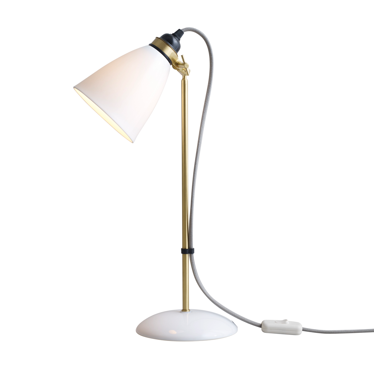 Original BTC, Hector 30 Table Lamp Satin Brass, Table / Task,