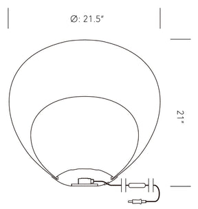 Yamagiwa, Mayuhana Yugami Floor Lamp, Floor,