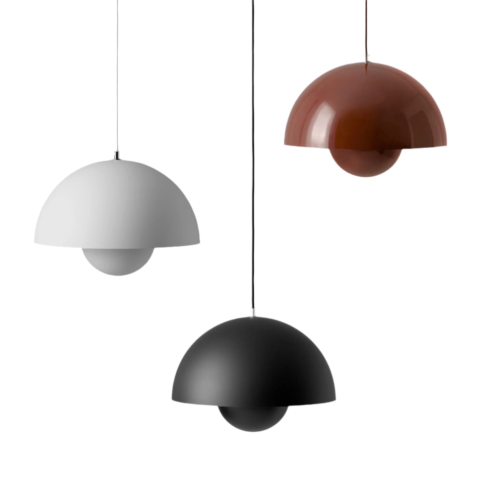 &Tradition, Flowerpot Pendant VP7, Matte Black, Pendant, Verner Panton,  Verner Panton